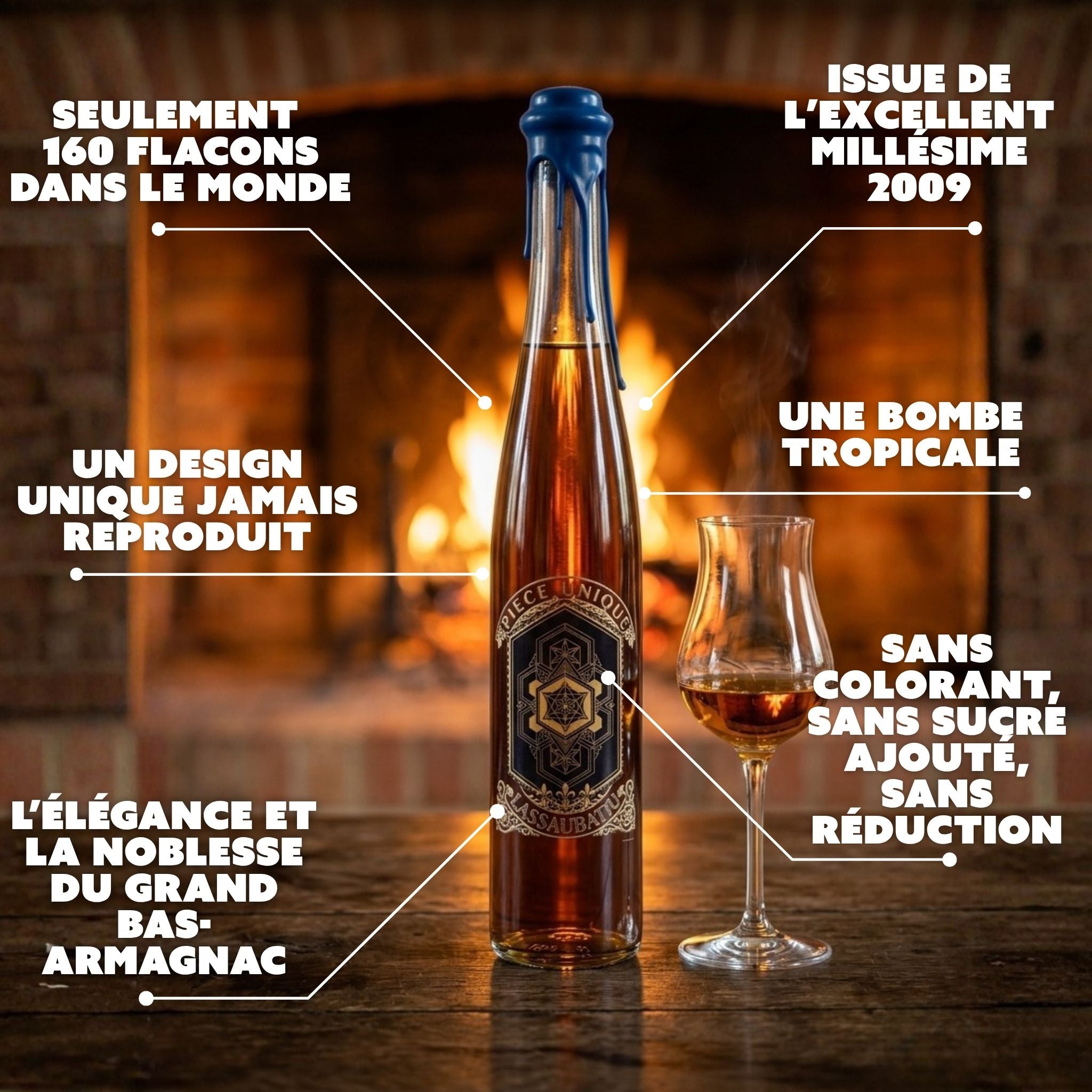 Pièce unique X Fred Blondeau – 160 Flacons D'Un Armagnac Exceptionel.