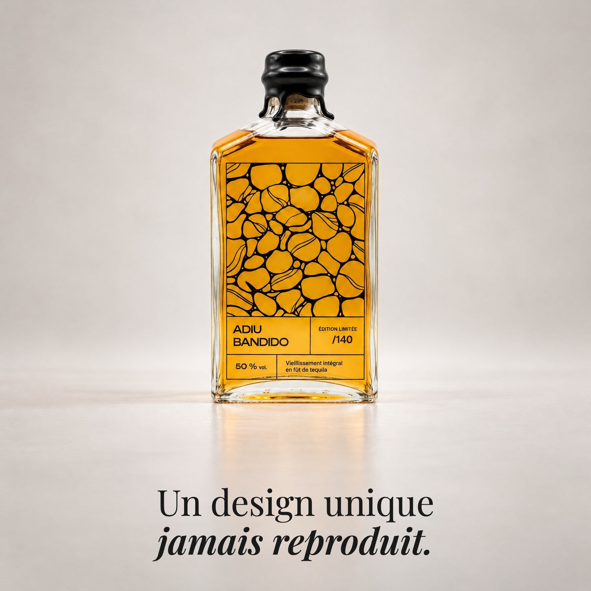 Étiquette Adiu Bandido : un design unique jamais reproduit