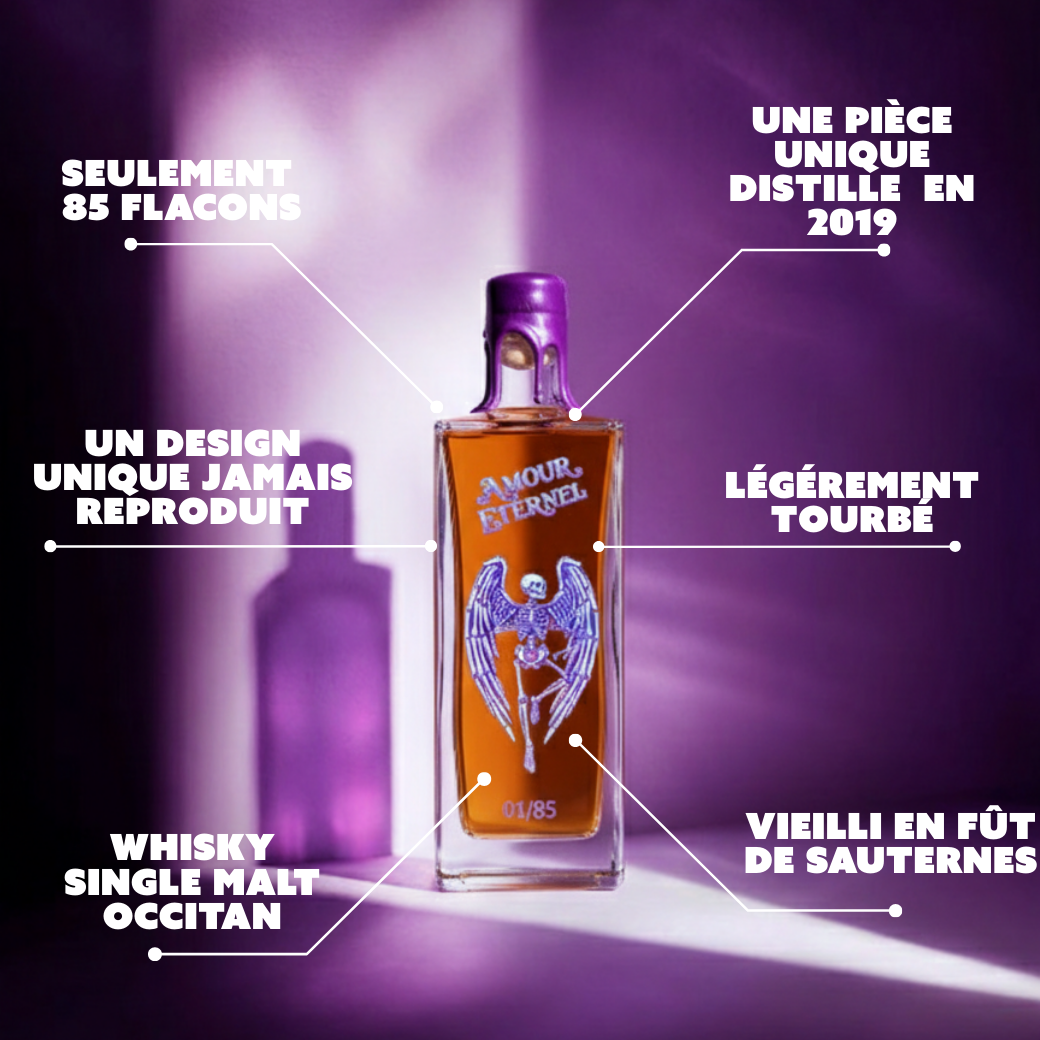 Amour Eternel - Whisky Tourbé X Sauternes - Single cask: 85 Flacons